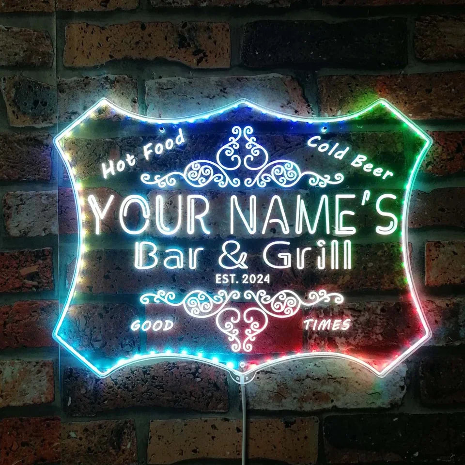 Wine In Beer Name - Personalizowany szyld LED RGB Dynamiczny Glam