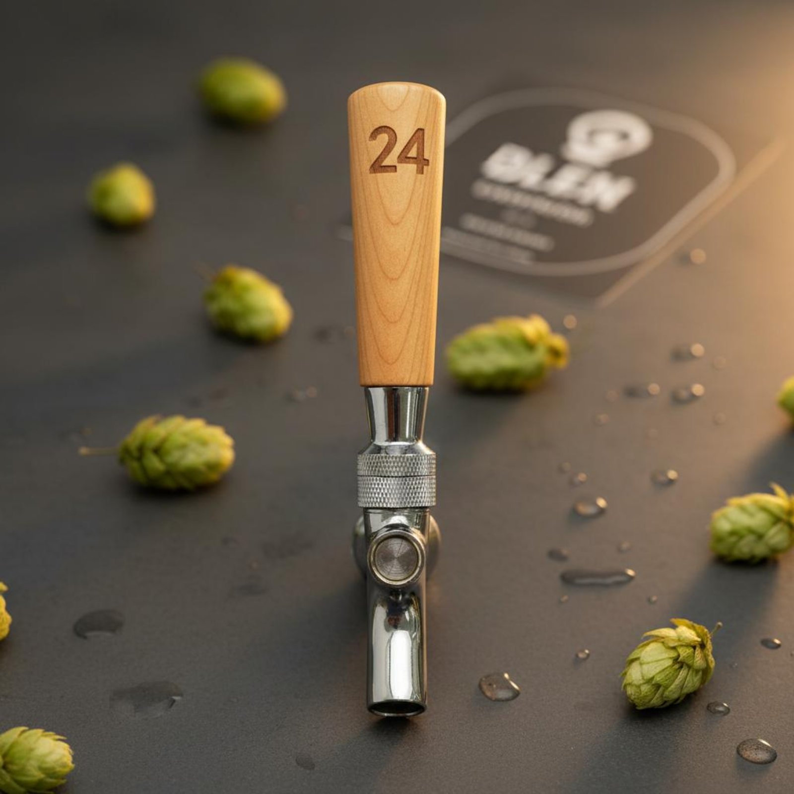 Wine To Beer - Krótki drewniany uchwyt do kranu do