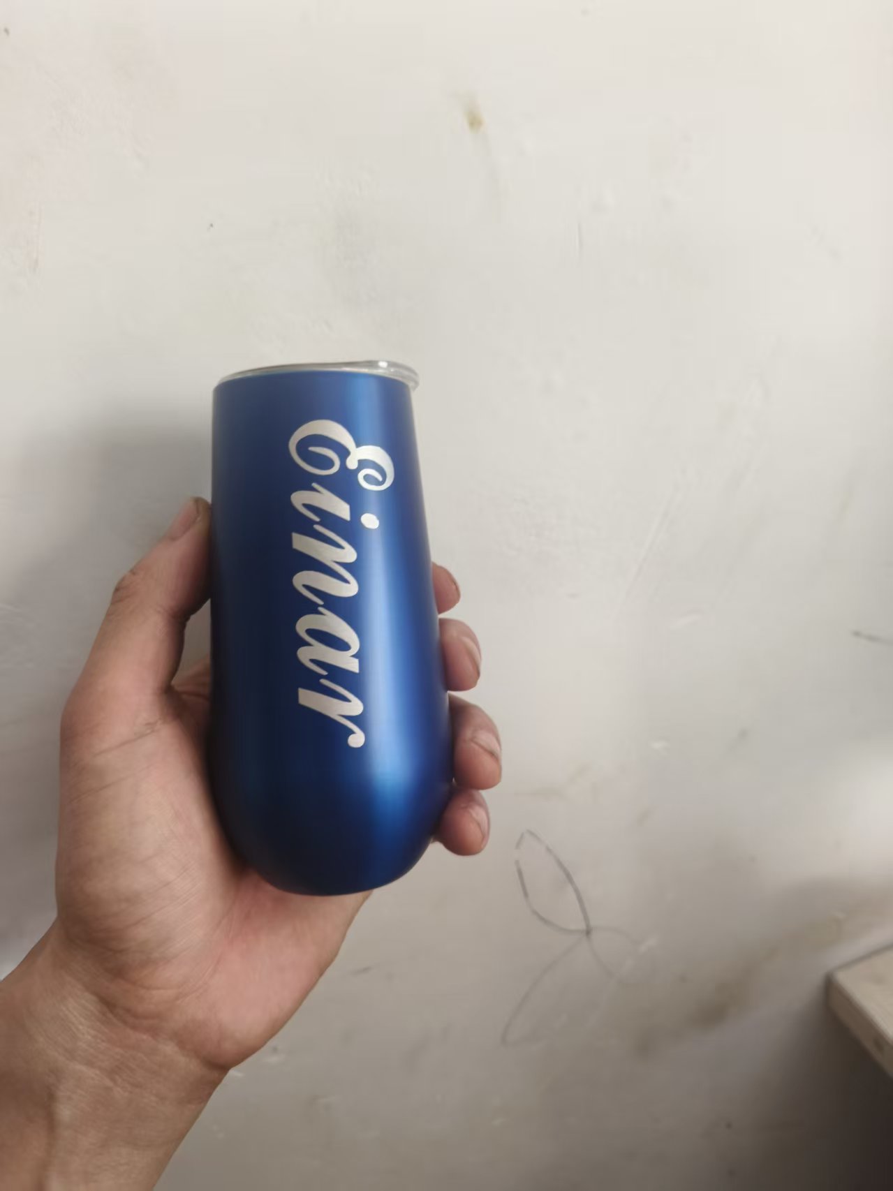 Wine In Beer Name - Personalizowany termos ze stali nierdzewnej 6oz