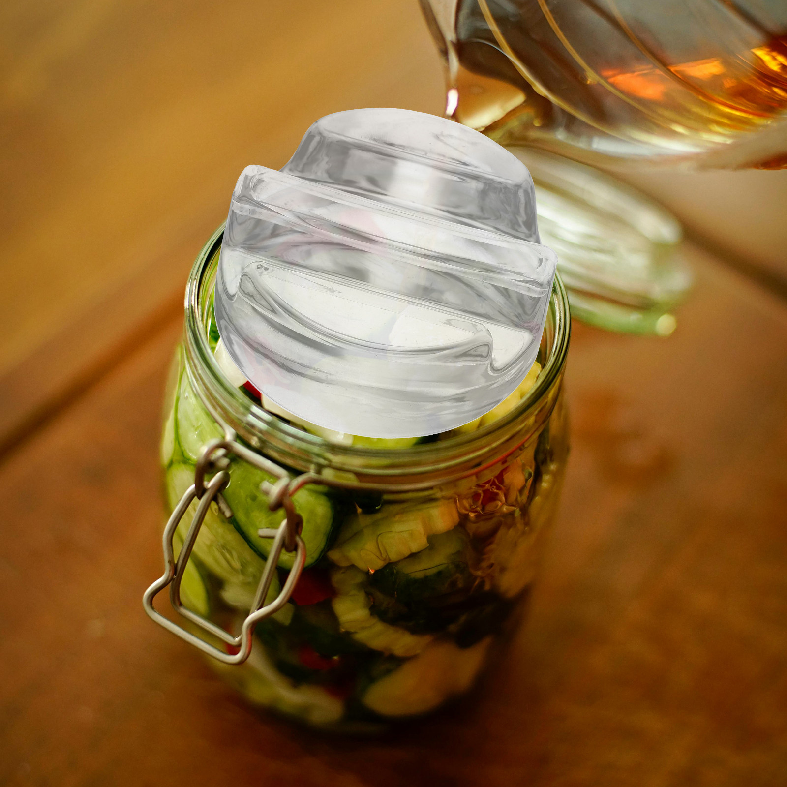 Wine Beer Cider - Szklana pokrywa do fermentacji z wygodnym