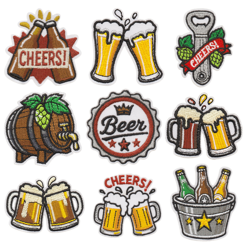 Is Wine And Beer Difference - Kreatywna naszywka haftowana z motywem piwa,